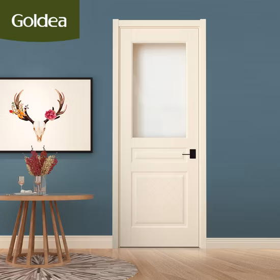 Venda quente de porta dobrável de vitral de madeira MDF